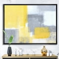 thumbnail image 1 of Designart - Gris et Jaune Bleu Abstrait XXI - Moderne Encadré Toile Impression d'Art Mural, 1 of 3
