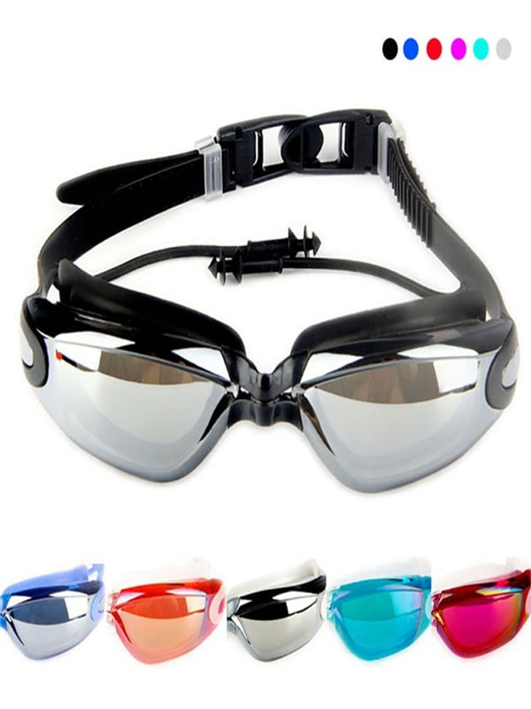Myopia Swimming Goggles Ear Plug Anti Fog Optical Men Women Professional 
