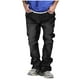 thumbnail image 1 of Pantalones largos para hombre, moda, con cremallera, botones, lisos, informales, con bolsillos, deportivos, de poliéster, 1 of 9