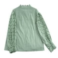 thumbnail image 4 of Ounisa Women's Lace Button Down Blouse Long Sleeve Collared Shirts Elegant Long Sleeve Button Down Tops, 4 of 9