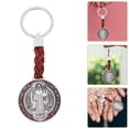 thumbnail image 3 of Llavero con medalla de San Benito, 2 uds., llavero católico, medalla Benedict, colgante de crucifijo para confirmaciones y graduación, 3 of 5