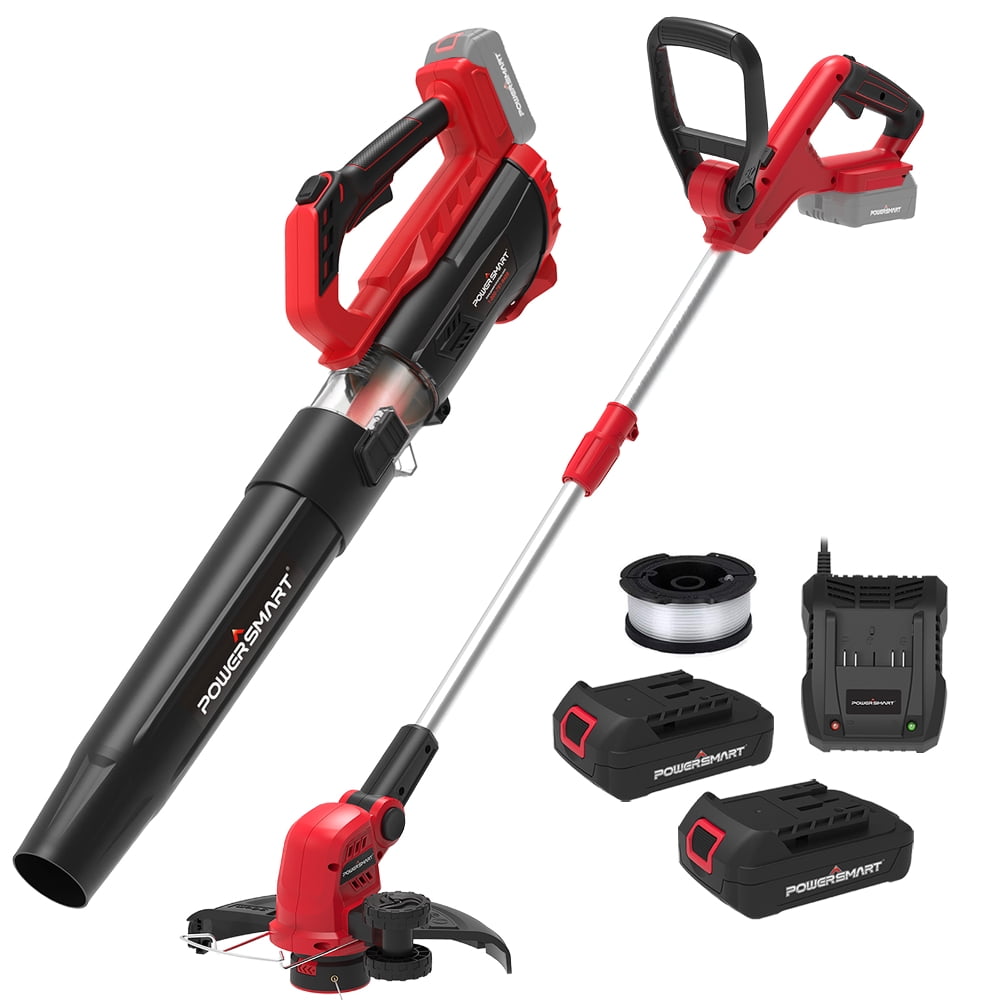 Battery Charger 20-Volt Cordless Weed Eater Powered Leaf Blower Combo Kit Tool 