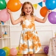 thumbnail image 4 of Amzcrzy Girls Dress 2026 Cute Print Crew Neck Summer Sundresses Spaghetti Strap with Tie Shoulder Bow Ruffled Tiered Dresses Casual Flowy A Line White Midi Dress @14 11 Years, 4 of 9