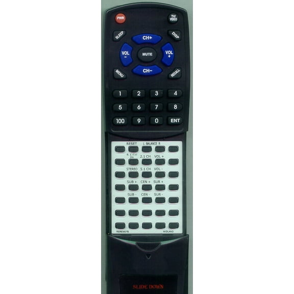 Replacement Remote for MIDILAND 750REMOTE, RT750REMOTE, MLI750