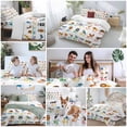 thumbnail image 5 of Alphabet Duvet Cover Set Twin Size, Cartoon Animal Cute Colorful Alphabet 4 Piece Soft Microfiber Bedding Set with 1 Duvet Cover, 1 Flat Sheet, 2 Pillowcases, 5 of 9