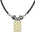 thumbnail image 1 of Collar Unbranded flores patrón clásico brocado colgante cuerda de cuero 50 cm + 5 cm, 1 of 3