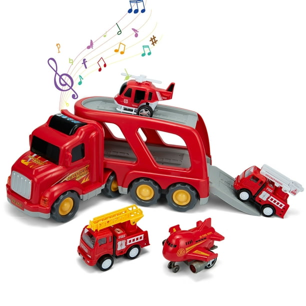 Cadre décoration personnalisée avec son puissant camion de pompiers