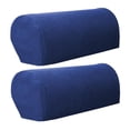 thumbnail image 2 of GROWTH TANK Color choice elastic armrest protector stretch armrest covers for couch sofa Dark Blue, 2 of 3