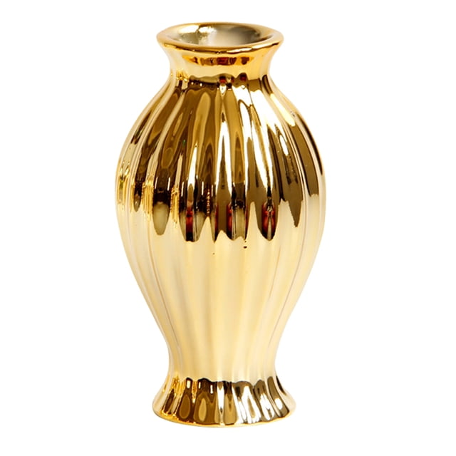 Florero de cerámica Sunnimix para Arreglos Florales dorado 5,5 cm x 10,5 cm