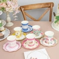 thumbnail image 6 of BalsaCircle 24 Assorted Disposable Paper Drinking Cups Saucers Floral Design Party Events Decorations Supplies, 6 of 8