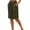 Army Green, variant on Womens Casual Capri Pants Elastic Waist Solid Color 3/4 Wide Leg Summer Trousers with Pockets Purple,S