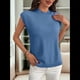 thumbnail image 5 of Suéter Sin Mangas con Cuello Redondo para Mujer, Azul Neblina, Talla XL, 5 of 9