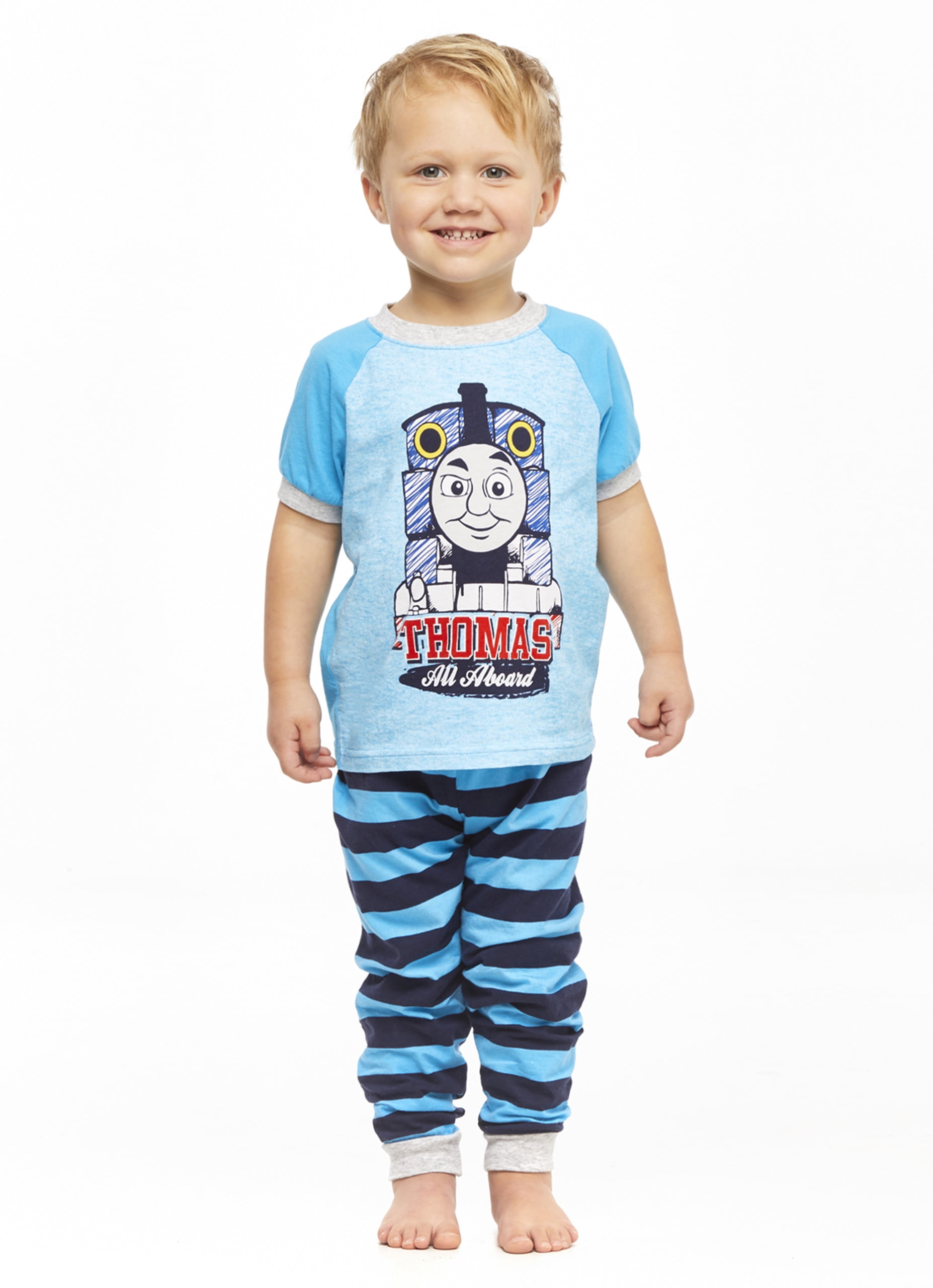 Short-Sleeve Top and Shorts Jellifish Kids Boys 2-Piece Cotton Pajamas Set
