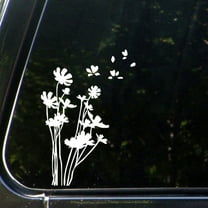 SPRING PARK Beautiful Flowers Car Vehicle Body Window Reflective Decals Sticker Decoration