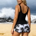 thumbnail image 7 of Taqqpue Women High Waisted Bikini Sets Floral Print Two Piece Tummy Control Swimsuits Hawaiian Print Drawstring Short Bathing Suit Swimwear for Women, 7 of 7