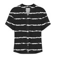 thumbnail image 4 of Gamivast Placed Recently by Me Womens Tops Summer Stripe Shirt Casual Short Sleeve Button Blouses Trendy Elegant V Neck Short BlackS Clothes Under $5.00, 4 of 5