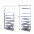 thumbnail image 2 of 9 Lattices Shoe Rack Organizer, Fashionable Room-Saving Shelf Shoe Rack for Door, Non-woven Fabric Shoe Cabinet with doors for Home, (22.83" L x 11.4" W x 63" H), 2 of 5