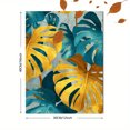 thumbnail image 3 of Gold Teal Monstera Leaf Canvas Wall Art，Elegant Decor for Living Room Bedroom Office Hotel, 3 of 8