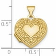thumbnail image 2 of 10K Yellow Gold Polished Fancy Scroll Design Front & Back 15mm Heart Locket (21 X 15.15) Made In China -Jewelry By Sweet Pea, 2 of 5