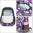 thumbnail image 4 of Unicorn and Rainbow Purple Pattern 17" Waterproof Oxford School Backpacks for Teens, S-Shape Padded Straps, for School, Travel, Hiking, Camping, 4 of 5