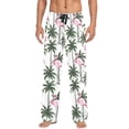 thumbnail image 3 of Flamingo with Palm Trees Mens Pajama Pants Cotton Elastic Waistband Lounge Sleep Pajama Bottoms Pj with Pocket, 3 of 7