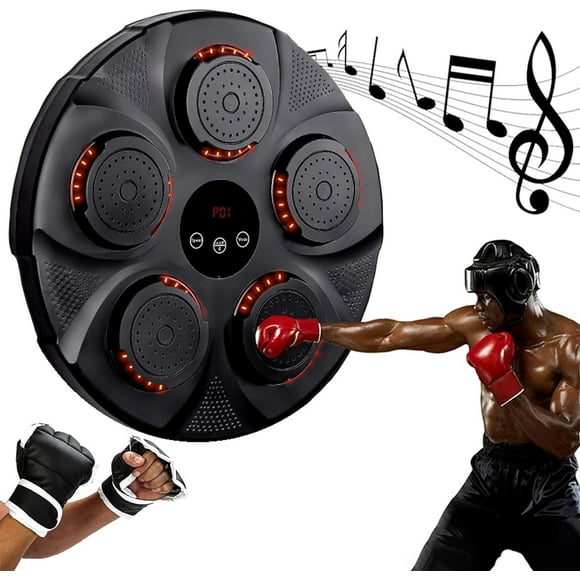 Pecoda Music Boxing Machine, Smart Bluetooth Connection Boxing Equipment, Fight Reaction Training Boxing Pad, Release Pressure Wall Mounted Punching Equipment with Boxing gloves
