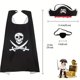 thumbnail image 2 of Disfraz de pirata, capa de pirata clásica, capa de cosplay, capa de esqueleto, sombrero y parche en el ojo para regalos de fiesta de Halloween, 2 of 2