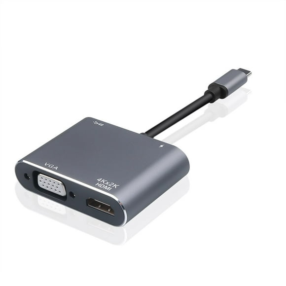 axGear USB-C vers HDMI / VGA / USB 3.0 / DP USB 3.1 Adaptateur de Convertisseur de Port de Charge 4K