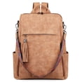 thumbnail image 1 of Mochila para portátil FADEON Leather 15.6" para mujer, color marrón, 1 of 9