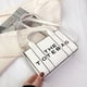 thumbnail image 2 of Btafrte Bolso Bandolera para Mujer Letras en para Mujer Bolsos Mano Satchel (Blanco), 2 of 9
