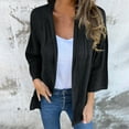 thumbnail image 2 of hotojiny Casual Cardigan for Women Lightweight Loose Open Front 3/4 Sleeve Outerwear Spring Fall Fashion Coats, 2 of 7