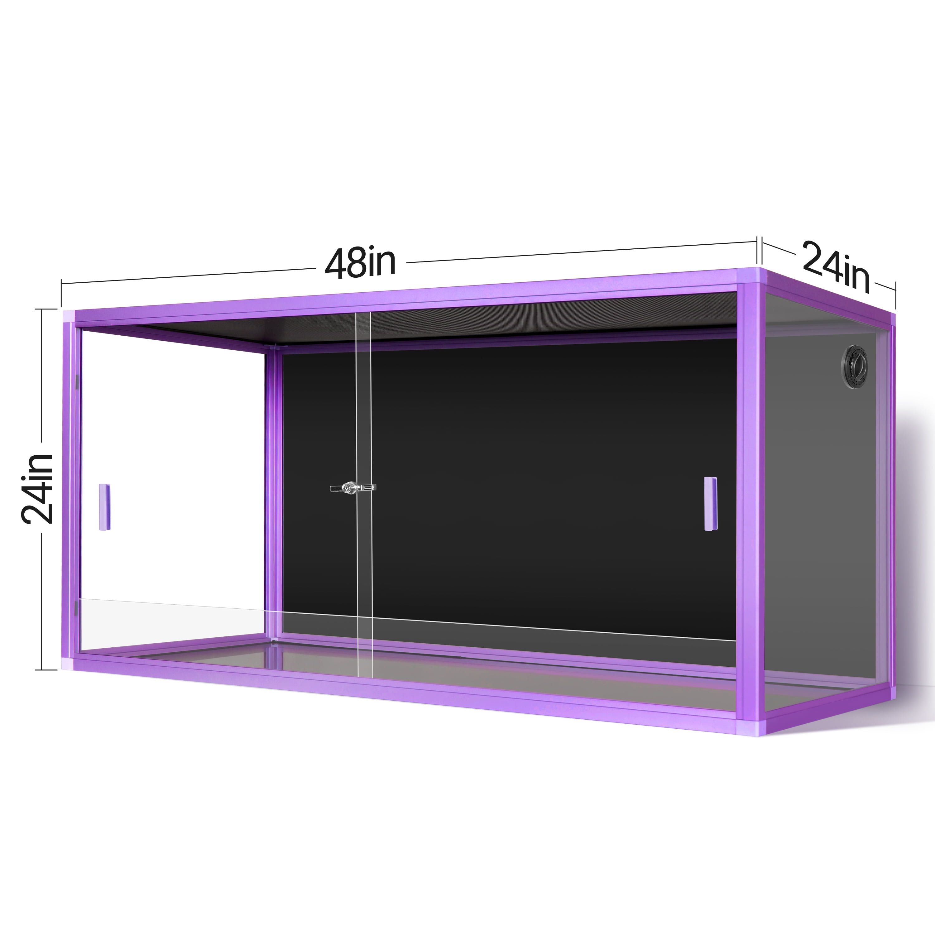 120 Gallon Reptile Terrarium, 4x2x2 ft Light Weight Reptile Enclosure, Colored Reptiles Tank with Tempered Glass Door