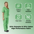 thumbnail image 5 of Women's Scrub Sets, Scrub Top and Pants (Lime Green, 3X-Large), 5 of 7