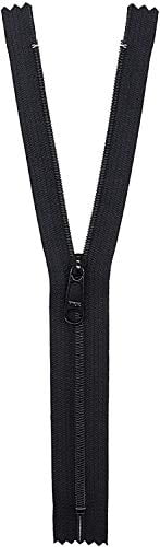 #4.5 Black YKK Coil Extra Long Pull Handbag Zippers - (5 Zippers Per Pack)