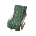 thumbnail image 4 of Stars Soft Flannel Fleece Throw Blanket, Vintage Style Geometric Pattern with Star Motifs in Green Shades, Cozy Plush for Indoor and Outdoor Use, 70" x 90", Jade Green Pale Green, by Ambesonne, 4 of 6