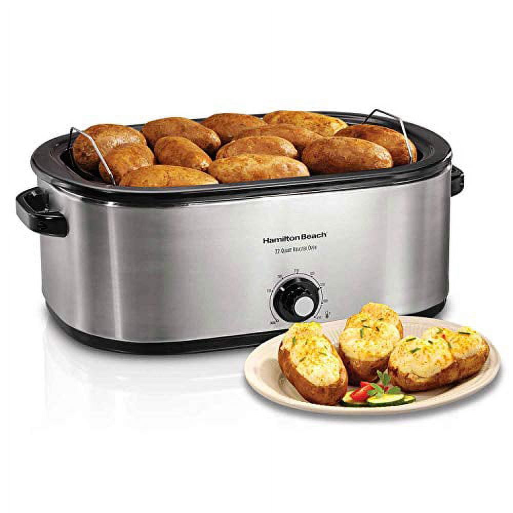 Hamilton Beach 28 lb 22-Quart Roaster Oven with Self-Basting Lid (Stainless  Steel) 