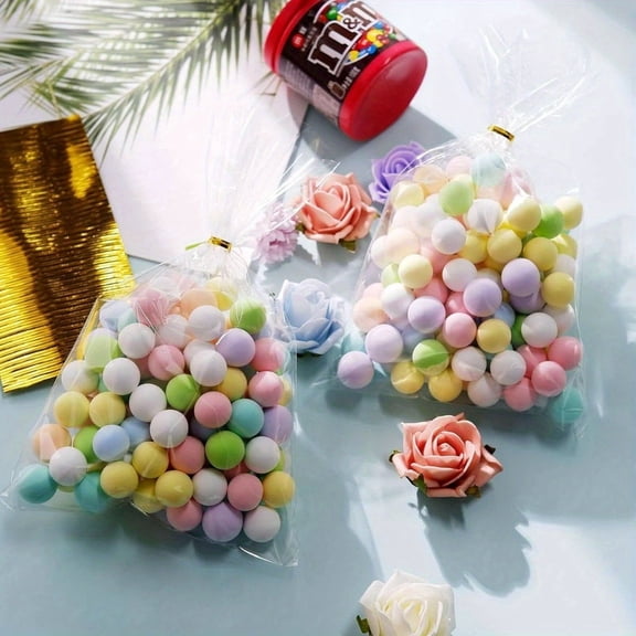200Pcs Clear Cellophane Sheets, 7x7 Inches Cello Sheets, Cellophane Wrap for Candy, DIY Arts Crafts Decoration and More