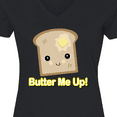 thumbnail image 4 of Inktastic butter me up toast Women's V-Neck T-Shirt, 4 of 5