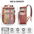 thumbnail image 3 of Retro Tribal Insulated Cooler Backpack - 20L Soft Cooler Bag, Rustic Home Decor for Picnic, 3 of 6