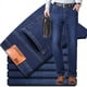 thumbnail image 3 of Pantalones vaqueros elásticos de algodón para hombre, Jeans finos informales de negocios, color gris, para primavera y verano, 3 of 5