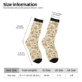 thumbnail image 2 of KLL Hippie Bee Honeycomb Print Cool Socks Men's Women's Crew Socks Funny Crazy Novelty Stockings, 2 of 6