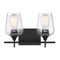 Trade Winds Aria 2-Light Bath Light in Black