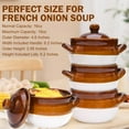 thumbnail image 6 of 16 oz Ceramic French Onion Soup Bowls with Handles & Lids, Oven Safe, Dishwasher Safe, Set of 4, 6 of 6