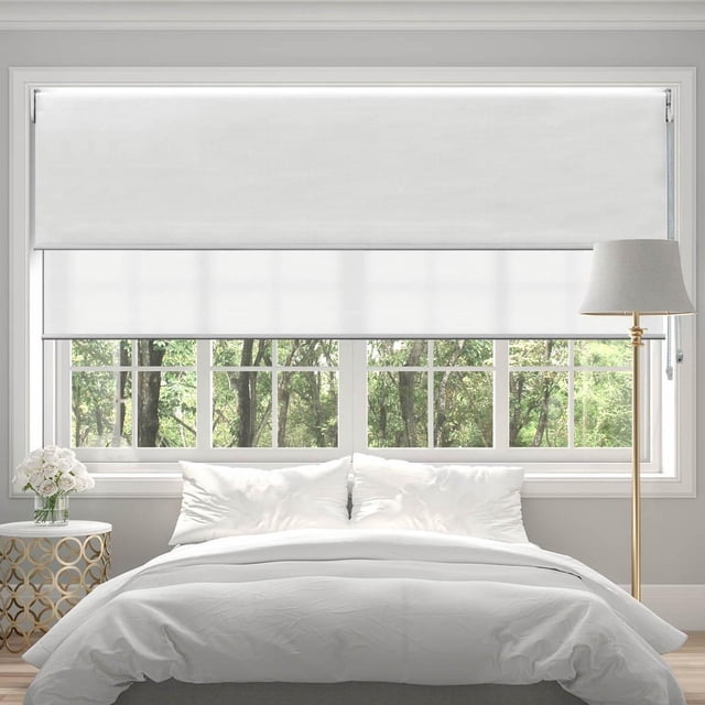Persiana Enrollable 140X200 Cm Blanca Ajuste Luz