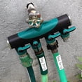 thumbnail image 4 of Conector de manguera de jardín con 3 uds., lavadora de mangueras, divisor de grifo de manguera resistente de 4 vías, cierre, 4 of 5