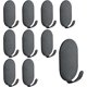 thumbnail image 1 of 10 Pcs Adhesive Hooks Self Sticky Hooks Carbon Steel Waterproof Wall Hooks Heavy Duty Towel Hanger Rustproof Hook for Bathroom Kitchen Sink Living Roo, 1 of 4