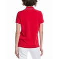 thumbnail image 2 of Brooks Brothers womens  Scallop Pique Polo Shirt, XL, Red, 2 of 3