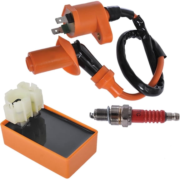 EPOTOOR Motorcycle Racing Ignition Coil Spark Plug Replacement for GY6 50cc 125cc 150cc