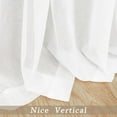 thumbnail image 5 of DriftAway Extra Long White Sheer Curtains 2 Panels 2 Story House Tall Curtains for High Ceiling Long Window High Living Room Drapes Sheer Light Filtering Window Coverings Back Tab 132"L x 50"W, 5 of 7