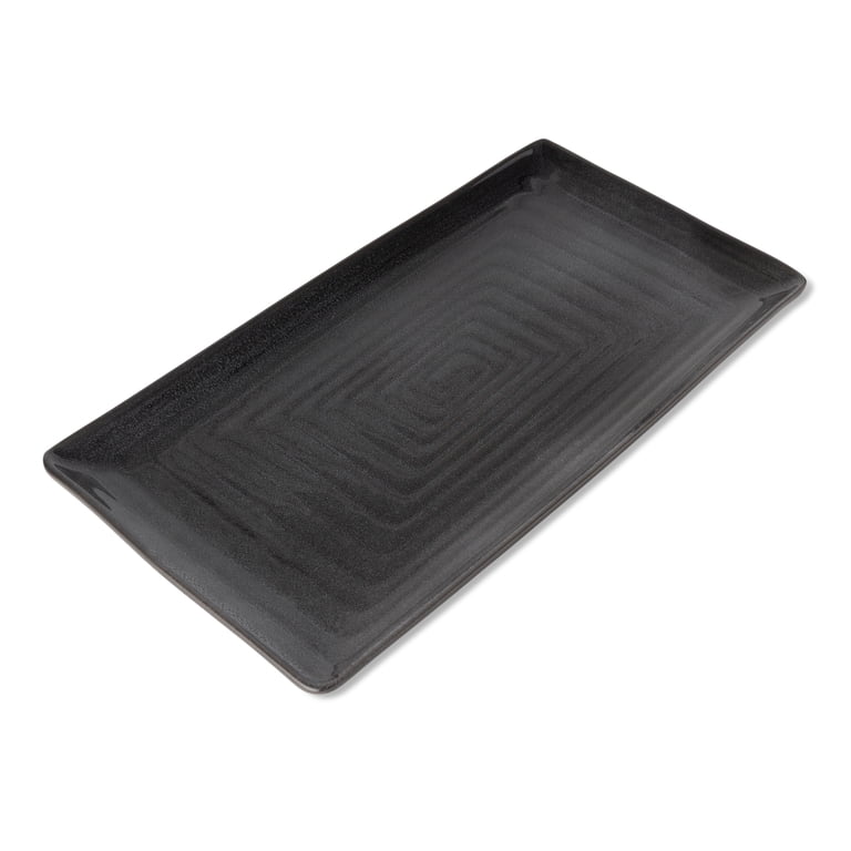 Wildstead Ceramic Rectangular Serve Platter, Brown photo 1